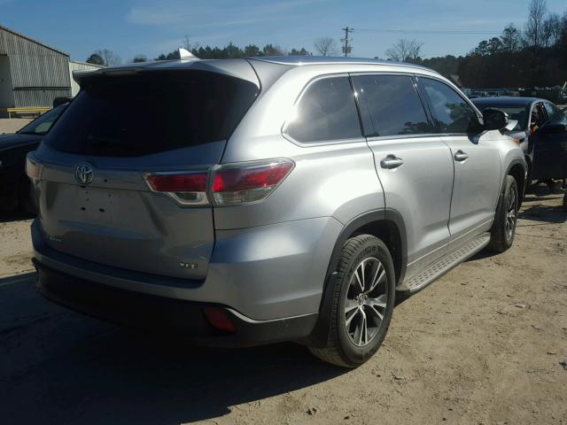 5TDKKRFH1GS147603 - 2016 TOYOTA HIGHLANDER SILVER photo 4