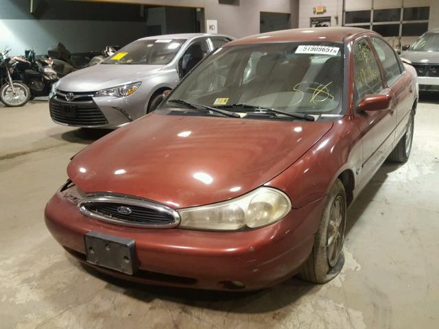 1FAFP66LXYK100154 - 2000 FORD CONTOUR SE RED photo 2