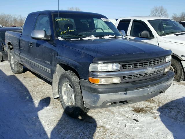 2GCEK19T0Y1148054 - 2000 CHEVROLET SILVERADO BLUE photo 1