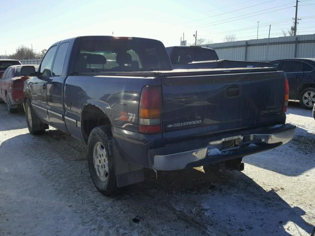 2GCEK19T0Y1148054 - 2000 CHEVROLET SILVERADO BLUE photo 3