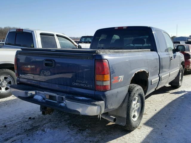 2GCEK19T0Y1148054 - 2000 CHEVROLET SILVERADO BLUE photo 4