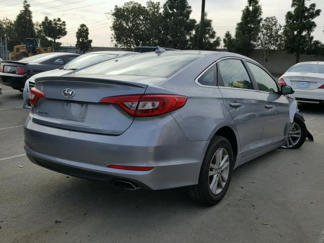 5NPE24AF6GH378721 - 2016 HYUNDAI SONATA SE GRAY photo 4