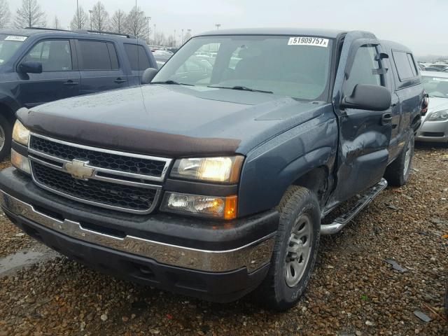 1GCEK19V76Z296272 - 2006 CHEVROLET SILVERADO BLUE photo 2