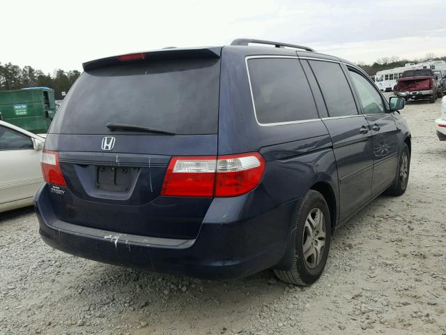 5FNRL38737B015962 - 2007 HONDA ODYSSEY EX BLUE photo 4