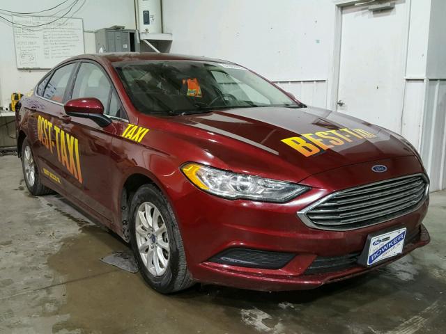 3FA6P0G76HR329036 - 2017 FORD FUSION S RED photo 1