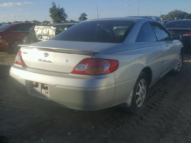 2T1CE22P63C019568 - 2003 TOYOTA CAMRY SOLA SILVER photo 4
