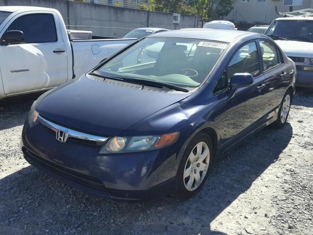 1HGFA15586L043611 - 2006 HONDA CIVIC LX BLUE photo 2