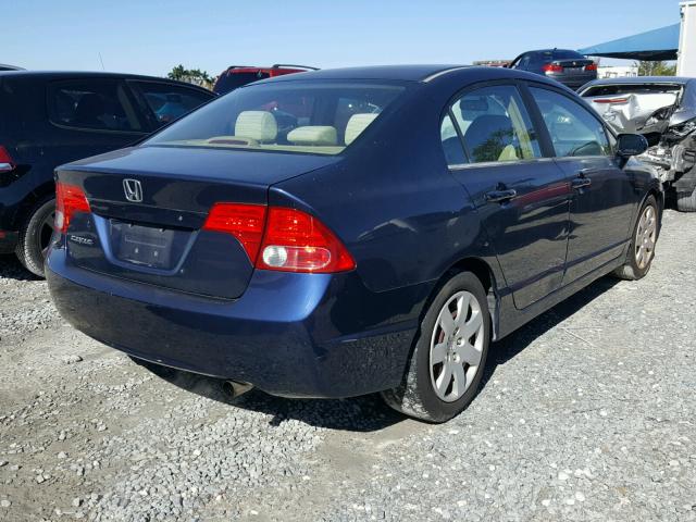 1HGFA15586L043611 - 2006 HONDA CIVIC LX BLUE photo 4