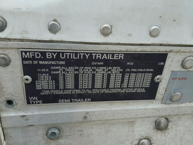 1UYVS2538GP661714 - 2016 UTILITY TRAILER WHITE photo 8