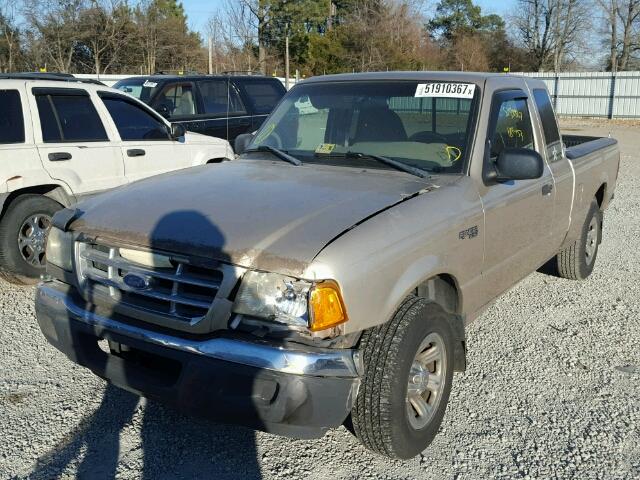 1FTYR44E02PB66213 - 2002 FORD RANGER SUP TAN photo 2