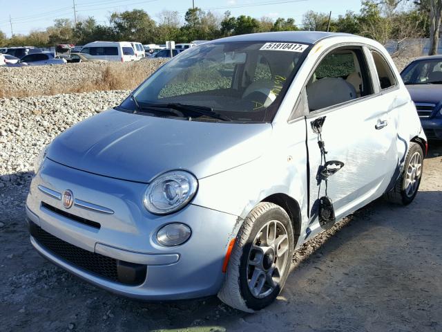 3C3CFFAR2DT514229 - 2013 FIAT 500 POP BLUE photo 2