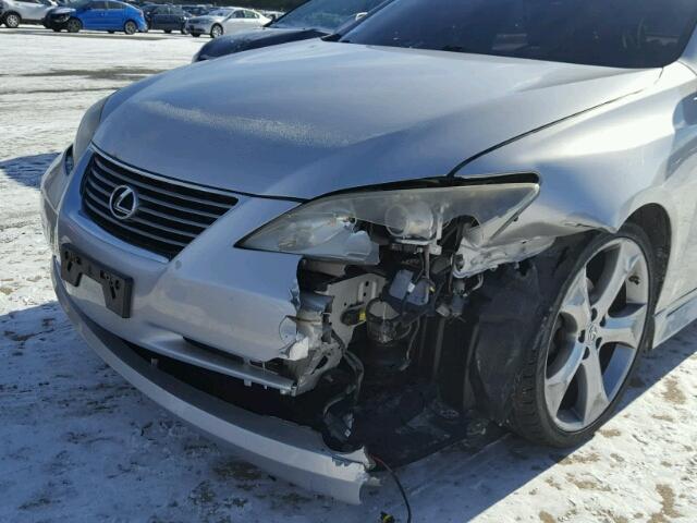 JTHBJ46GX72023168 - 2007 LEXUS ES 350 SILVER photo 9