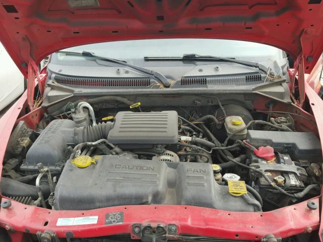 1B7GG2AN91S148704 - 2001 DODGE DAKOTA QUA RED photo 7