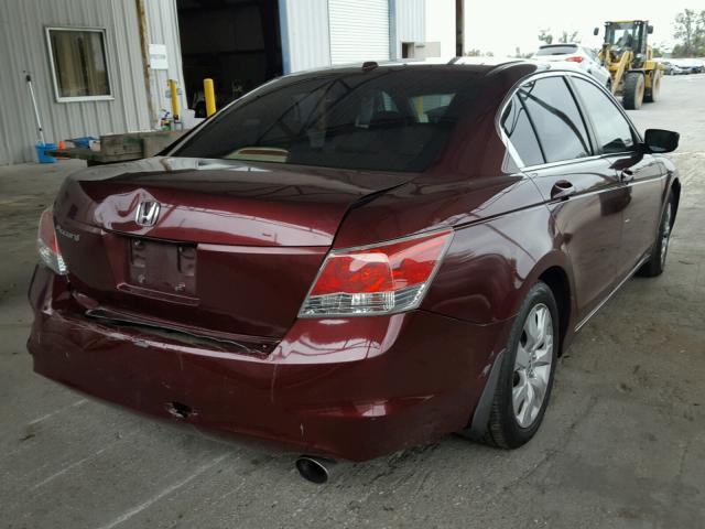 1HGCP26878A103540 - 2008 HONDA ACCORD EXL MAROON photo 4