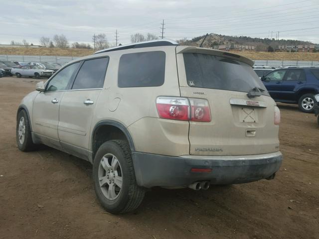 1GKEV23797J153531 - 2007 GMC ACADIA SLT ოქროსფერი ფოტო 3