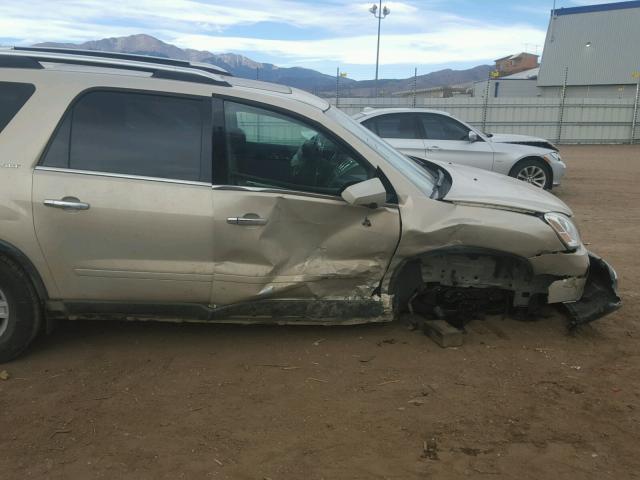 1GKEV23797J153531 - 2007 GMC ACADIA SLT ოქროსფერი ფოტო 9