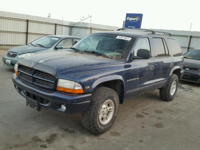 1B4HS28Y8XF662271 - 1999 DODGE DURANGO BLUE photo 2