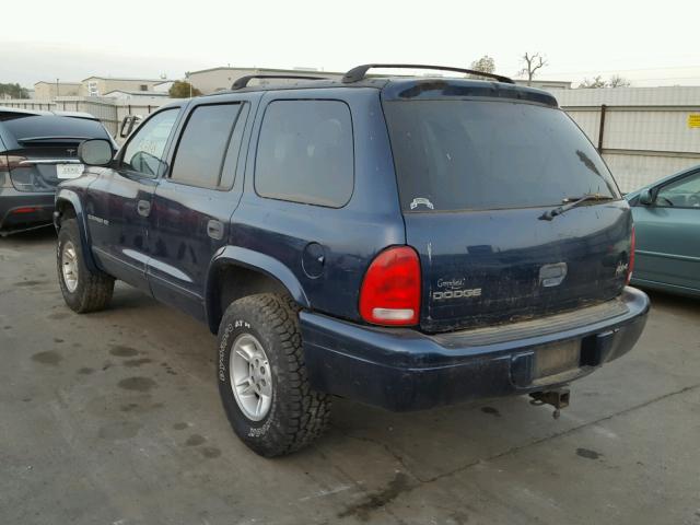 1B4HS28Y8XF662271 - 1999 DODGE DURANGO BLUE photo 3