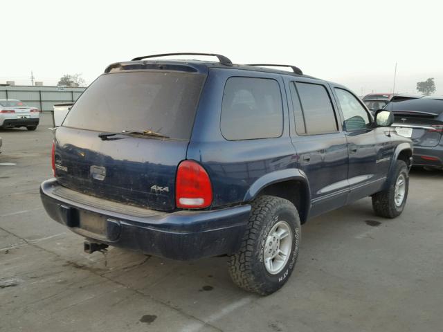 1B4HS28Y8XF662271 - 1999 DODGE DURANGO BLUE photo 4