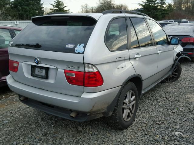 5UXFA13505LY05148 - 2005 BMW X5 3.0I SILVER photo 4