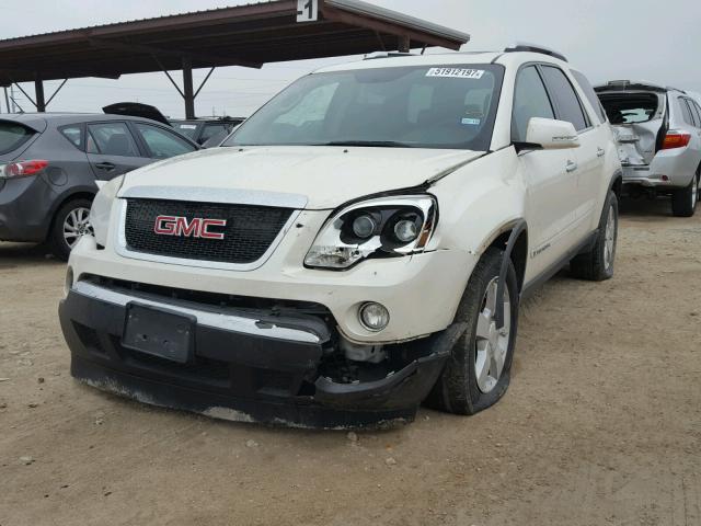 1GKER23788J195615 - 2008 GMC ACADIA SLT WHITE photo 2