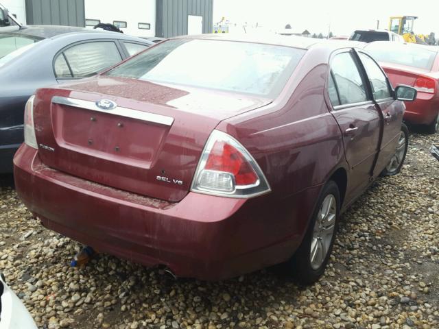 3FAFP08116R181482 - 2006 FORD FUSION SEL RED photo 4