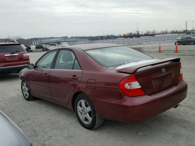 4T1BF30K52U013926 - 2002 TOYOTA CAMRY LE MAROON photo 3