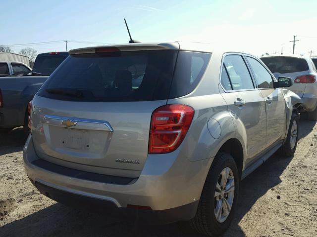 2GNALBEK1G1109932 - 2016 CHEVROLET EQUINOX LS SILVER photo 4