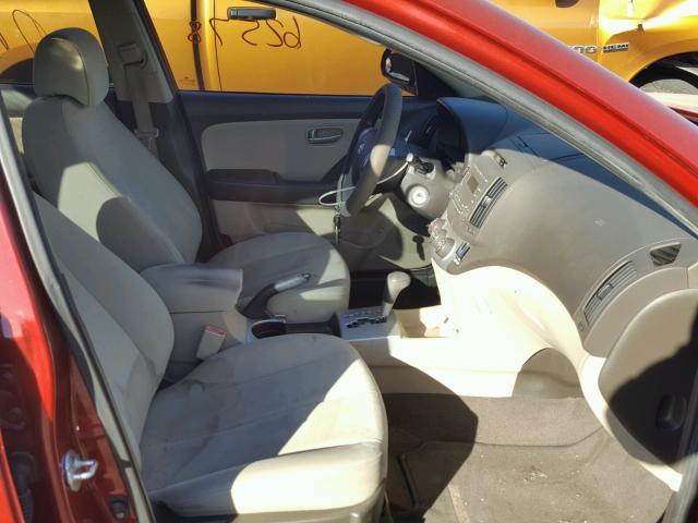 KMHDU46D98U421853 - 2008 HYUNDAI ELANTRA GL RED photo 5