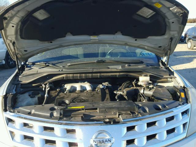 JN8AZ08W25W408821 - 2005 NISSAN MURANO SL SILVER photo 7