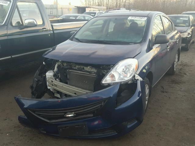 3N1CN7AP8DL835293 - 2013 NISSAN VERSA S BLUE photo 2