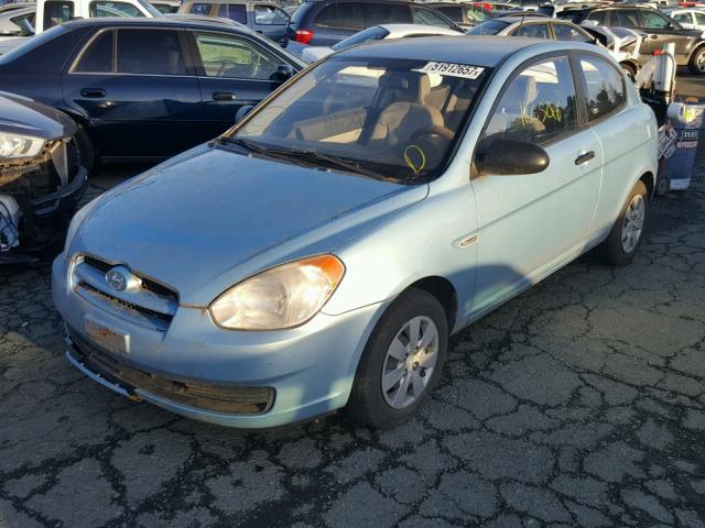 KMHCM36C78U099033 - 2008 HYUNDAI ACCENT GS BLUE photo 2