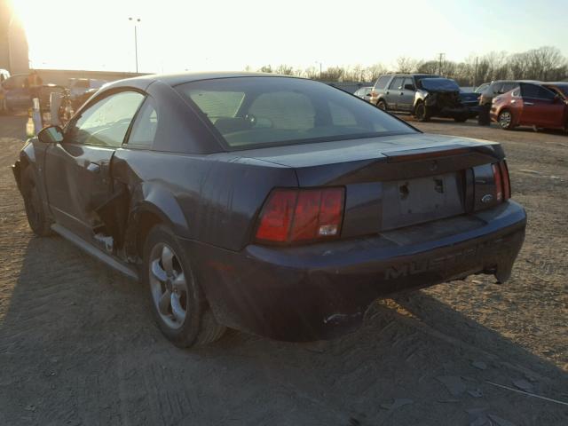 1FAFP40461F249746 - 2001 FORD MUSTANG BLUE photo 3