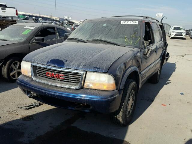 1GKDT13W712189786 - 2001 GMC JIMMY BLUE photo 2