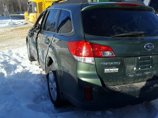 4S4BRBCC2B3322023 - 2011 SUBARU OUTBACK 2. GREEN photo 3