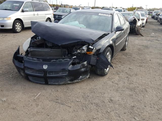 1B3EL56R12N214647 - 2002 DODGE STRATUS ES BLACK photo 2