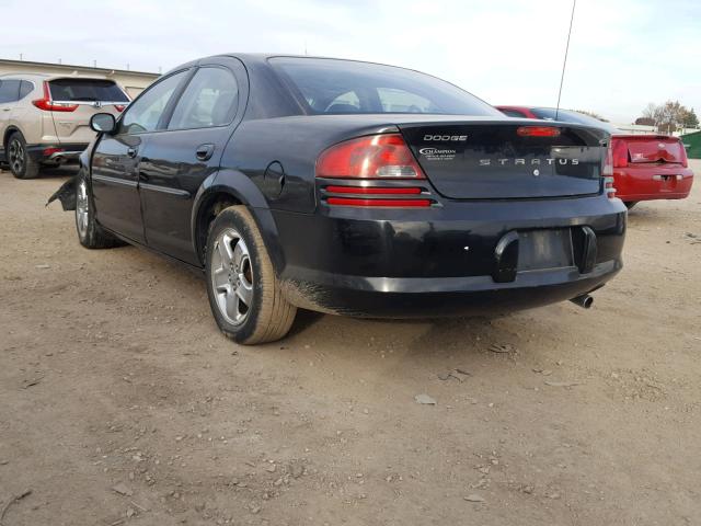 1B3EL56R12N214647 - 2002 DODGE STRATUS ES BLACK photo 3