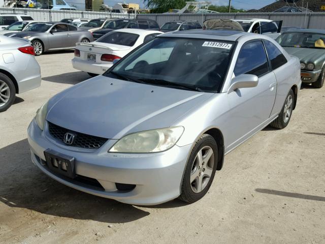 1HGEM22914L026565 - 2004 HONDA CIVIC EX SILVER photo 2