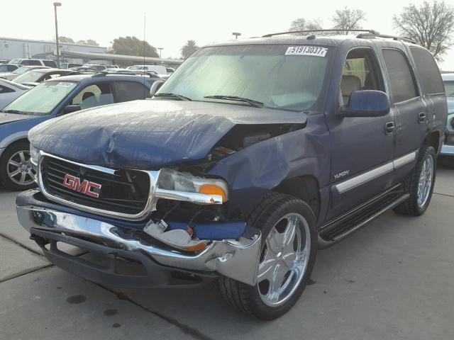 1GKEK13T02R306324 - 2002 GMC YUKON BLUE photo 2