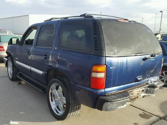 1GKEK13T02R306324 - 2002 GMC YUKON BLUE photo 3