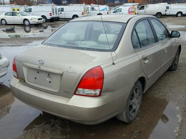 KMHDN45D02U347454 - 2002 HYUNDAI ELANTRA GL TAN photo 4