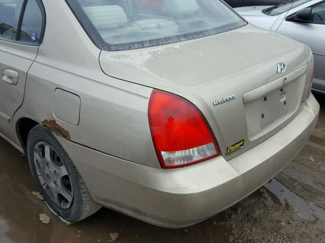 KMHDN45D02U347454 - 2002 HYUNDAI ELANTRA GL TAN photo 9