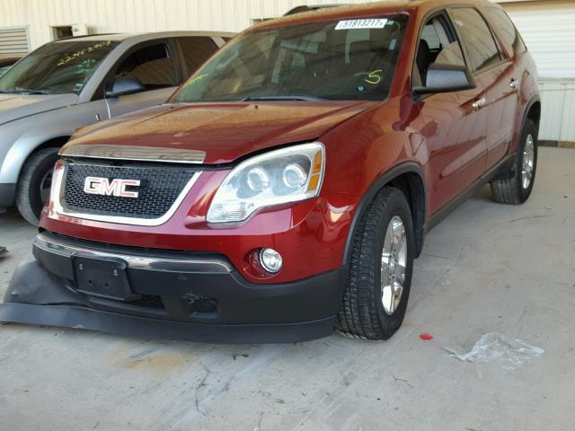 1GKKVPED2BJ109589 - 2011 GMC ACADIA SLE RED photo 2