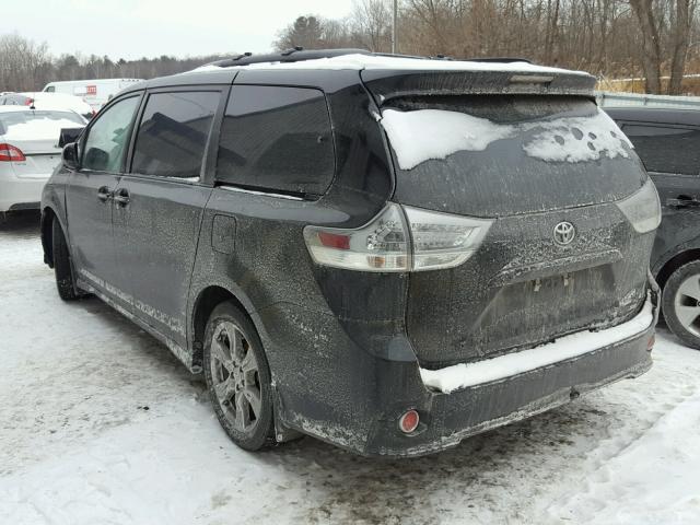 5TDXZ3DC2HS851977 - 2017 TOYOTA SIENNA SE BLACK photo 3