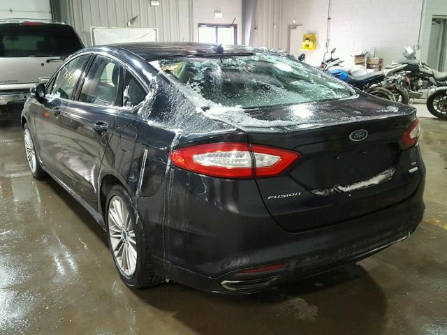 3FA6P0H9XDR364026 - 2013 FORD FUSION SE BLACK photo 3