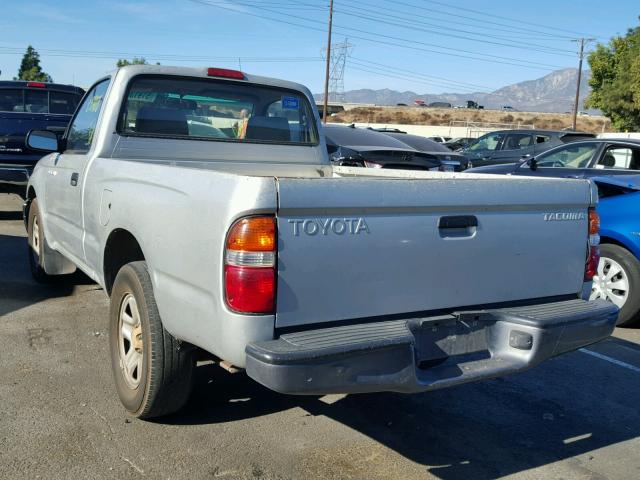 5TENL42N82Z042867 - 2002 TOYOTA TACOMA SILVER photo 3