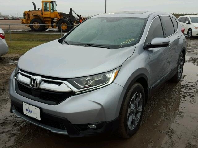 7FARW1H81HE017834 - 2017 HONDA CR-V EXL SILVER photo 2