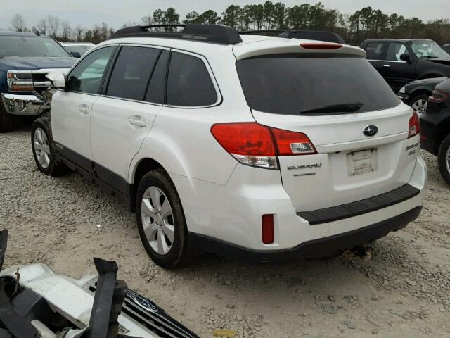 4S4BRBKC1B3364944 - 2011 SUBARU OUTBACK 2. WHITE photo 3