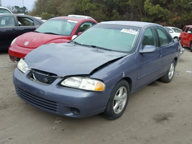 3N1CB51D7YL325574 - 2000 NISSAN SENTRA BAS BLUE photo 2