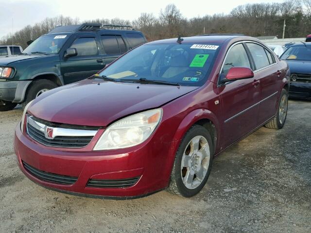 1G8ZS57N68F285287 - 2008 SATURN AURA XE RED photo 2